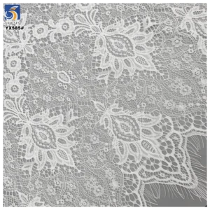 YX585 High Quality Soft Lace 100 Nylon Mesh Fabric for 2025 Fashion Dresses Eyelash Lace Fabric - 100% Nylon, 280 gsm, 150...