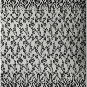 YX587 Sexy Style Black Floral Eyelash Lace Fabric 2025 100% Nylon Eyelash Lace Fabric for Skirt Tablecloth - 100% Nylon, 260...