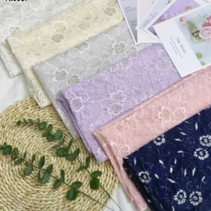 YX598 China Factory Cheap Lace Fabric Multicolor Peony Flowers Knitting Chantilly Lace Fabric for Children's Garments - 100%...