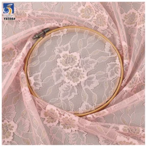 YX598 China Factory Cheap Lace Fabric Multicolor Peony Flowers Knitting Chantilly Lace Fabric for Children's Garments - 100%...