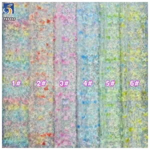 YX644 New Trends Multicolor Poly Gradient Butterfly Glitter Sequin Mesh Tulle Fabric 3D Butterfly Dress Fabric - Tricot...