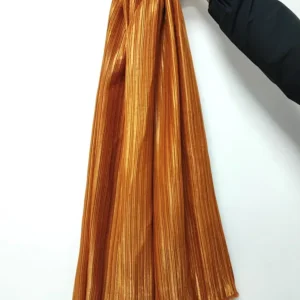 YX651-2 Nigerian Stylish 100% Polyester Satin Woven Fabric Pleated Women's Fashion Dresses Skirts Satin Pleated Fabric...