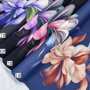 YX664 High-Quality Chiffon Digital Print Fabrics With Vivid Colors Poly Trendy Floral Pearl Chiffon Printed Fabrics - 100%...