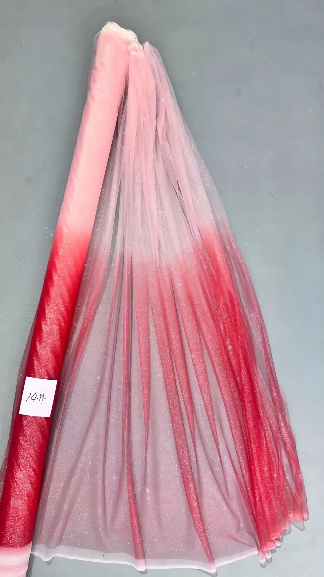 YX670-1 Designer Gradient Pleat Satin Fabric 100% Polyester Blackout Printed for Wedding Dresses Gradient Pleated Satin...