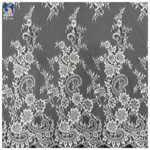 YX715 Premium Quality Eyelash Lace Fabric for Elegant Dresses and Lingerie - 100% Polyester, 100 gsm, 150 CM, Lace Fabric...