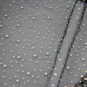 YX725 Custom Printed Galaxy Universe 4 Way Stretch Fabric With Stones for Clothing Dress Spandex Stretch Print Mesh Fabric...