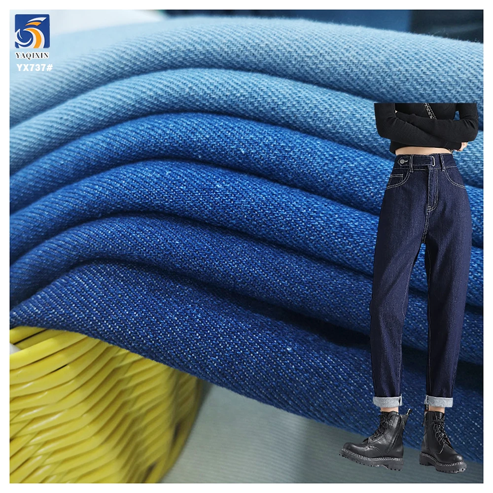 YX737 280gsm Non-Stretch Wash-Free Cheap Denim Fabric 70% Polyester 30% Rayon 10OZ Denim Fabric for Blue Men's Jacket...