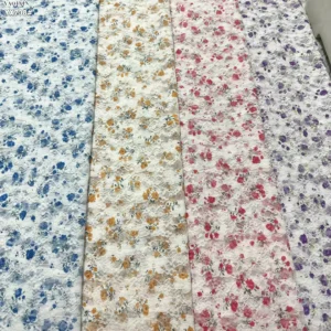 YX738 Elegant Printed Chantilly Lace Fabric 95 Polyester 5 Spandex Stretch Flowers Printed Chantilly Lace Fabric - Spandex...
