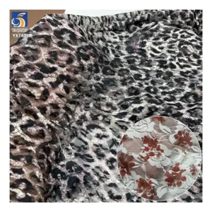 YX743 OEM&ODM Custom Sexy Design Spandex Chantilly Mesh Stretch Leopard Print Lace Fabric Knitted for Lingerie Underwear...