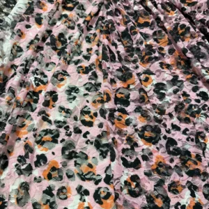 YX743 OEM&ODM Custom Sexy Design Spandex Chantilly Mesh Stretch Leopard Print Lace Fabric Knitted for Lingerie Underwear...