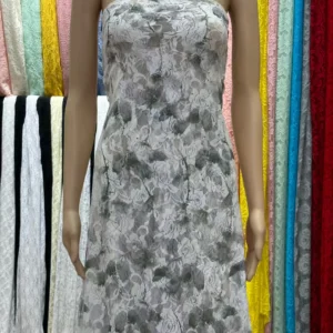 YX744 Purple Floral Stretch Mesh Net Chantilly Lace Fabric 95 Polyester 5 Spandex Printed Mesh Lace Fabric for Clothing...