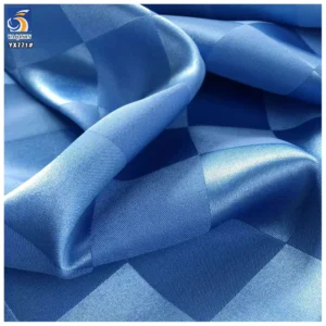 YX771 High Quality 110gsm Polyester Satin Jacquard Checkerboard Plaid Fabric Plaid Fabric for Clothing - 100% Polyester, 110...