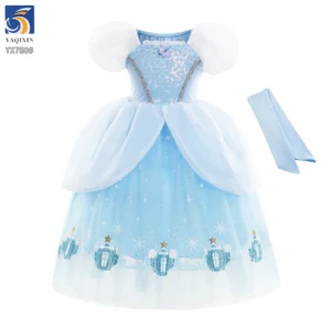 YX780 Christmas Winter Snowflake Print Tulle Fabric Polyester Knitted Princess Dress Snowflake Tulle Mesh Fabric for Girls...