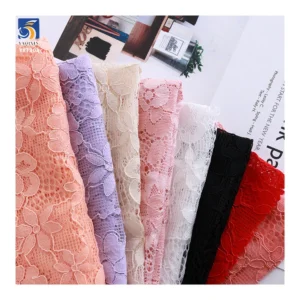 YX790 Women's Lace Dress 120gsm Heavy Luxury Bone Silk Cotton Strand 70 Nylon 30 Cotton Woven Chantilly Eyelash Lace Fabric...