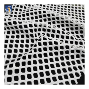 YX804-1 280gsm Wholesale Plain Nylon/Polyester Hollow Design Large Mesh Knitted Fabric for Summer Garments Beach Bikini...