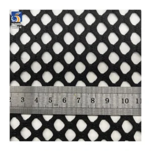 YX804-1 280gsm Wholesale Plain Nylon/Polyester Hollow Design Large Mesh Knitted Fabric for Summer Garments Beach Bikini...