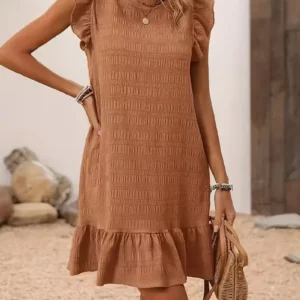 YX810 Bubble Wrinkle Jacquard Plaid Chiffon Fabric Polyester Summer Chiffon Women's Top Dress Puff Sleeve Top Fabric - 100%...