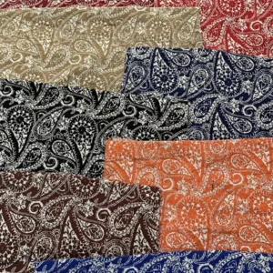 YX813 Ethnic Style Design Cashew Flower Woven Polyester Cotton Jacquard Chiffon Fabric for Clothing Home Fabric Tablecloth...
