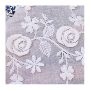 YX830 High-end High Quality 150gsm 100% Cotton Embroidery Water Soluble Lace Fabric Floral Cotton Fabric for Home Textiles...
