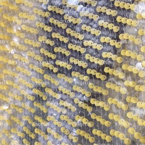 YX835 Customized 300gsm 9mm and 12mm Two-Color Sequin Mesh Lace Fabric for Women's Fashion Dress Sequins Fabrics - 100%...