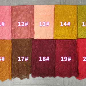YX841-1 150CM*300CM 100 Polyester China Cheap Prices Embroidery Eyelash Lace Fabric for Dresses and Clothing - 100%...