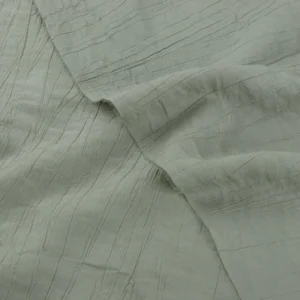 YX844 120gsm Striped Wrinkled Texture Vintage Dress Fabric 80% Cotton 15% Nylon 5% Linen Crepe Chiffon Fabric for Pants...