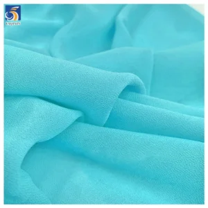 YX879 New Material Thin and Soft 100% Polyester 68gsm Silk Chiffon Fabric Woven Georgette Algae Green Chiffon Fabric - 100%...