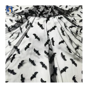 YX892 2025 New Design Textile 100% Polyester Tulle Mixed Color Bat Fabric Holidays Mesh Bat Fabrics - 100% Polyester, 90...