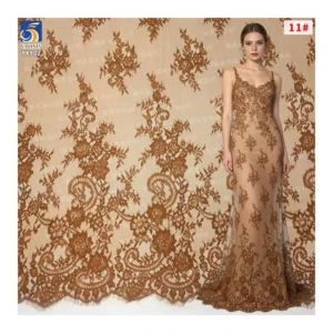 YX902-1 Luxurious and Noble Color Eyelash Lace Fabric Textiles Eyelash Lace Fabric for Lingerie Women High Quality - 100%...
