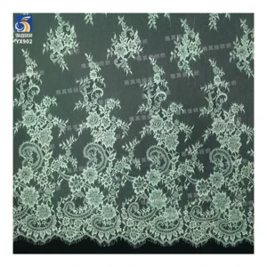 YX902-2 Wholesale Cheap Prices Eyelash Lace Fabric for Clothing Cyan Eyelash Lace Fabric Custom Minimum Order 15 Pieces...