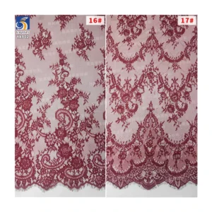 YX902-2 Wholesale Cheap Prices Eyelash Lace Fabric for Clothing Cyan Eyelash Lace Fabric Custom Minimum Order 15 Pieces...