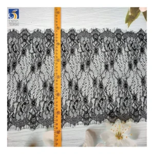 YX914 White Rose Flowers Knit Lace Trim 25cm Nylon Underwear Eyelash Lace Trim High Quality Wholesale - 100% Nylon, 25 CM...