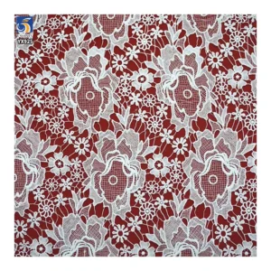 YX925 130gsm Polyester Embroidery Milk Silk Water-Soluble Embroidery Lace Fabric Woven Hollow Accessories Lace Fabric - 100%...
