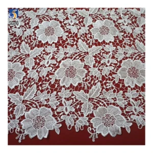 YX925 130gsm Polyester Embroidery Milk Silk Water-Soluble Embroidery Lace Fabric Woven Hollow Accessories Lace Fabric - 100%...