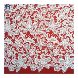 YX925 130gsm Polyester Embroidery Milk Silk Water-Soluble Embroidery Lace Fabric Woven Hollow Accessories Lace Fabric - 100%...