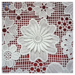 YX927 China Wholesale Embroidery White Lace Fabric 3D Decal Flower Water Soluble Nigerian Lace Blouse Fabrics - 100%...
