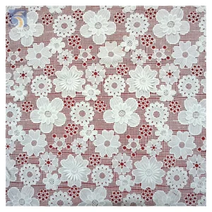 YX927 China Wholesale Embroidery White Lace Fabric 3D Decal Flower Water Soluble Nigerian Lace Blouse Fabrics - 100%...