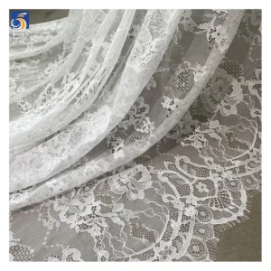 YX941 300cm*150cm 100% Nylon Eyelash Lace Fabric Black and White Dress Wedding Dress Eyelash Lace Fabrics Textile Customized...