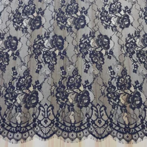 YX941 300cm*150cm 100% Nylon Eyelash Lace Fabric Black and White Dress Wedding Dress Eyelash Lace Fabrics Textile Customized...