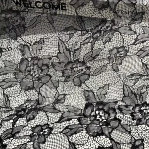 YX946 France Lightweight Soft Florals Polyester Chantilly Lace Dress Fabric Colorful Multicolor Chantilly Lace Fabric...