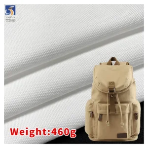 YX949-1 460g/m² Very Heavy Customized White Color Polyester Canvas Fabrics 16oz Bags Garments Clothing Canvas Fabric - 100%...