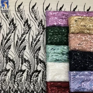 YX952 Liquid Flowing Rich Gold African Glitter Sequins Luxurious Lace Fabrics Sequined Latest Glitter Lace Fabrics Cheap...