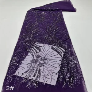 YX954 Cheap Green Africa Ghana Nigeria Tulle Lace Fabrics Polyester Tulle Mesh Sequin Glitter Lace Fabric Textile 2026...