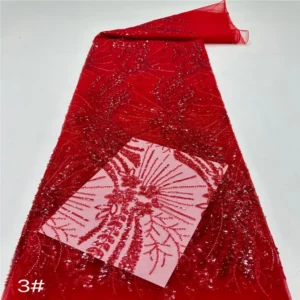 YX954 Cheap Green Africa Ghana Nigeria Tulle Lace Fabrics Polyester Tulle Mesh Sequin Glitter Lace Fabric Textile 2026...