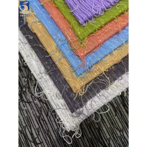 YX976 300gsm Fashion Dance Skirt Sequin Fringe Fabric Sales for 5 Yards Embroidery Mesh Tulle Fringe Beads Sequins Fabric...