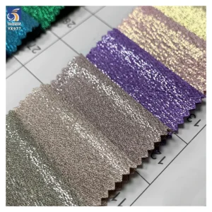YX977 160gsm 150D*200D Hot Stamping Film 100% Polyester Silky Satin Fabric Luxurious Laser Lurex Background Gowns Satin...