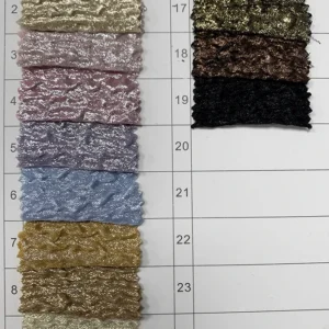 YX980 105gsm New Technology Gold Foil 100% Polyester Chiffon Crinkle Bubble Wrinkled Fabric for Women's Top Crepe Fabrics...