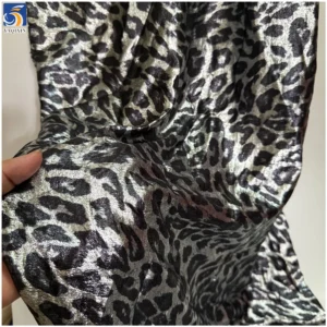 YX982 2026 New Arrivals 105gsm Chiffon Fabric With Two-Tone Leopard Print Fabric Chiffon Customization for Clothing Pants...