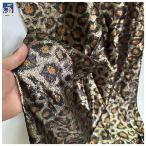 YX982 2026 New Arrivals 105gsm Chiffon Fabric With Two-Tone Leopard Print Fabric Chiffon Customization for Clothing Pants...