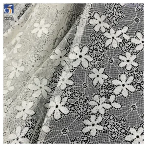 YX983 White Lace Fabrics for Home Textiles, Tablecloths, Curtains, Women's Wedding Dresses Lingerie Chantilly Lace Fabrics...
